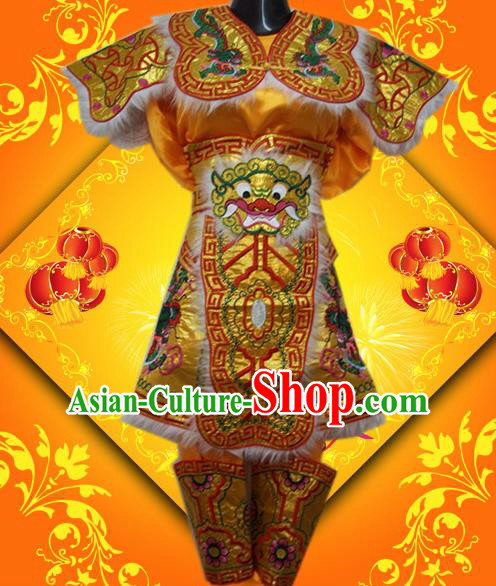 Traditional Chinese Beijing Opera General Costume Takefu Embroidered Clothing for Kids