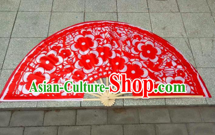 Traditional Chinese Crafts Folding Fan China Folk Dance Fans Red Fans