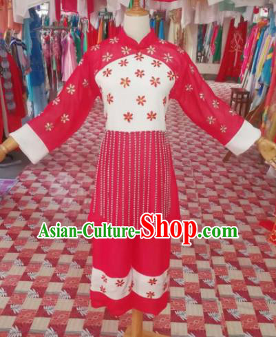 Chinese Traditional Beijing Opera Mui Tsai Costume Embroidered Hanfu Dress for Adults