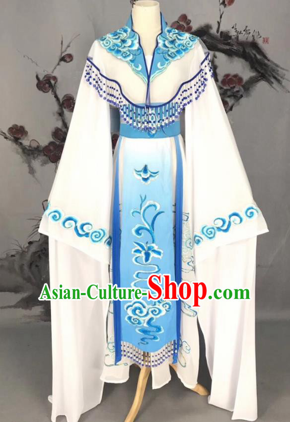Chinese Traditional Beijing Opera White Hanfu Dress Peking Opera Actress Costume for Rich