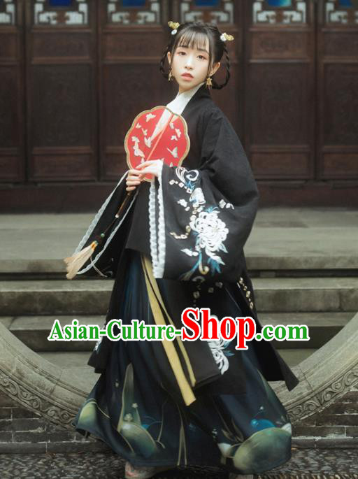 Traditional Chinese Ancient Palace Princess Hanfu Dress Ming Dynasty Women Historical Costumes Complete Set