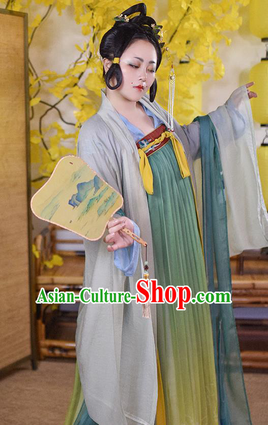 Traditional Chinese Tang Dynasty Court Consort Replica Costumes Ancient Imperial Concubine Hanfu Dress for Women