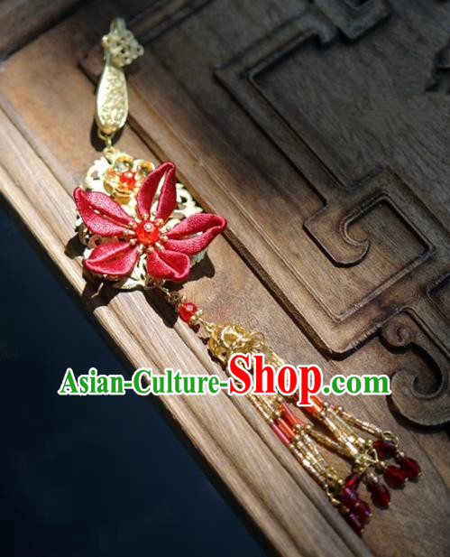 Traditional Chinese Handmade Court Brooch Jewelry Accessories Ancient Princess Tassel Breastpin for Women