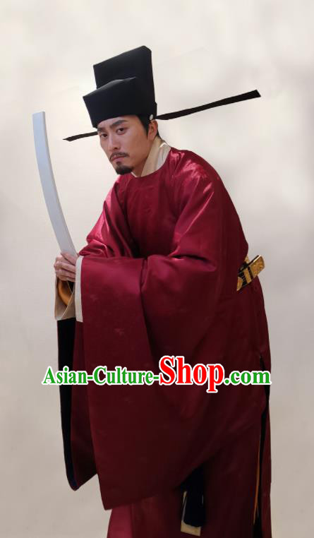 Traditional Chinese Ancient Government Official Hanfu Robe Song Dynasty Minister Replica Costume for Men