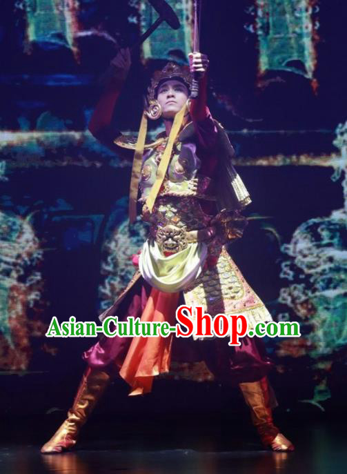 Meet Millennium Chinese Ethnic Dance Clothing Stage Performance Dance Costume for Men