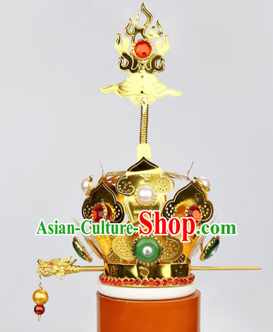 Chinese Traditional Religious Hair Accessories Feng Shui Taoism Taoist Priest Hairdo Crown