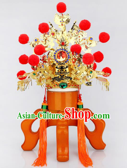 Chinese Traditional Religious Hair Accessories Feng Shui Taoism Gnome Helmet Hat