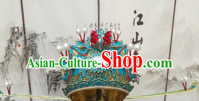 Chinese Beijing Opera Old Men Helmet Hair Accessories Ancient Prime Minister Hat for Men