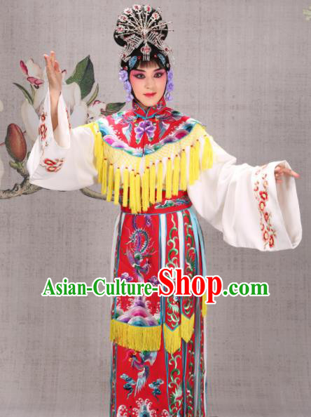 Professional Chinese Traditional Beijing Opera Actress Costume Ancient Princess Red Dress for Adults