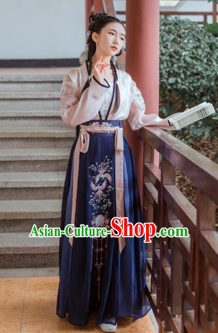 Chinese Traditional Tang Dynasty Nobility Lady Historical Costume Ancient Swordswoman Hanfu Dress for Women