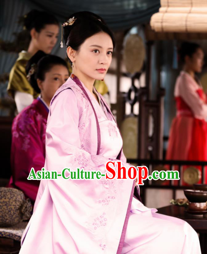 Chinese Ancient Song Dynasty Drama The Story Of MingLan Nobility Dowager Embroidered Historical Costume for Women