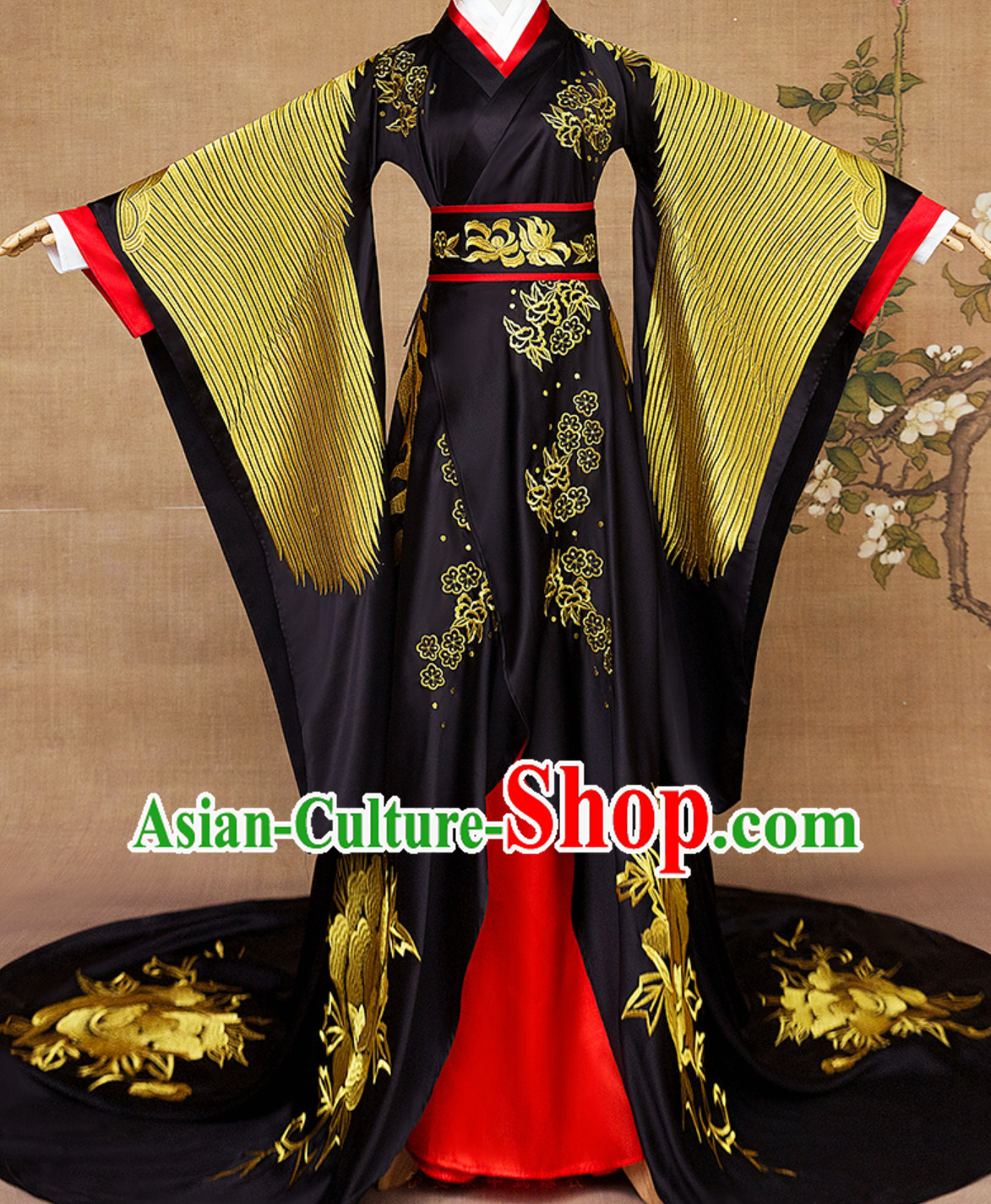 Ancient Chinese Empress Embroidered Phoenix Royal Clothing Complete Set