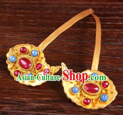Handmade Chinese Ming Dynasty Palace Hairpins Ancient Queen Traditional Hanfu Hair Accessories for Women