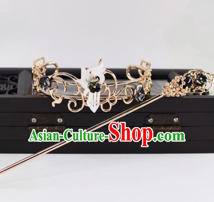 Chinese Traditional Hair Accessories Ancient Swordsman Prince Hairdo Crown for Men