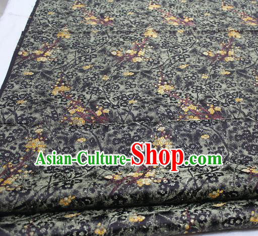Asian Chinese Traditional Royal Pattern Black Brocade Tang Suit Satin Fabric Material Classical Silk Fabric