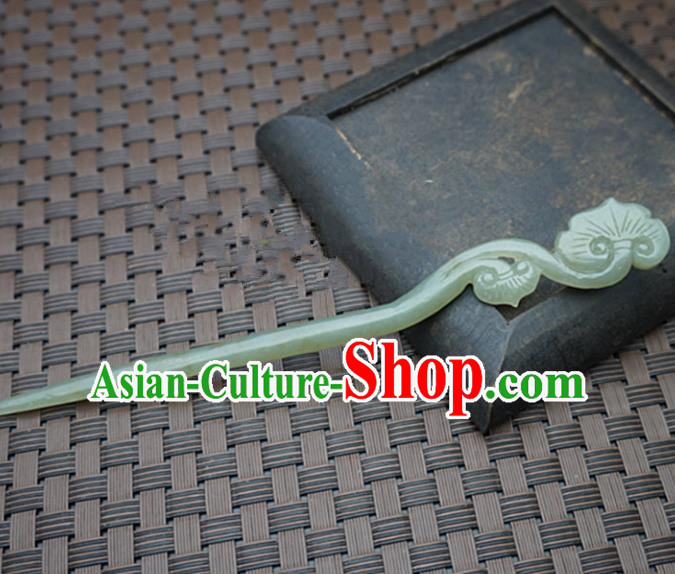Chinese Handmade Jade Hairpins Ancient Jade Carving Hair Clip Hair Accessories for Women for Men