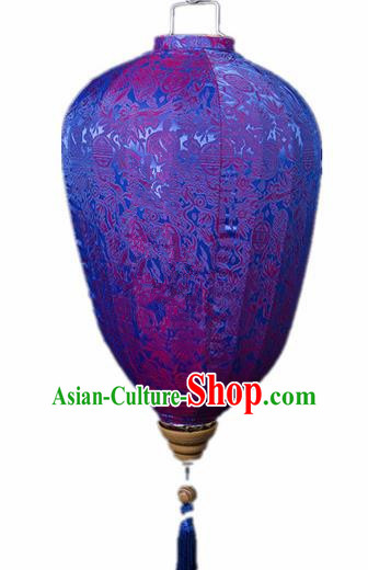 Handmade Traditional Chinese Lantern Ceiling Lamp Blue Lanterns New Year Lantern