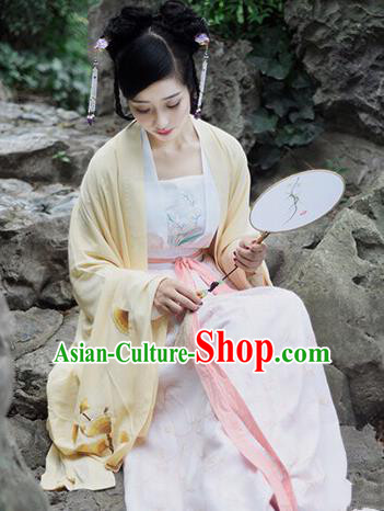 Traditional Chinese Ming Dynasty Imperial Consort Embroidered Hanfu Dress Ancient Drama Palace Lady Historical Costume for Women