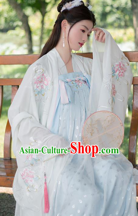 Traditional Chinese Tang Dynasty Imperial Concubine Hanfu Dress Ancient Court Princess Embroidered Historical Costume for Women