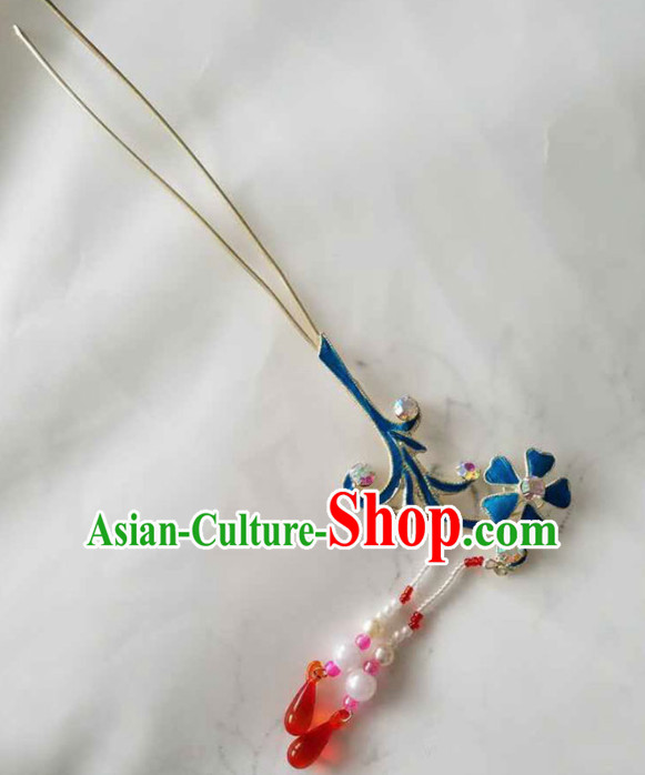 Chinese Ancient Court Princess Tassel Step Shake Hairpins Traditional Beijing Opera Diva Hair Accessories for Adults