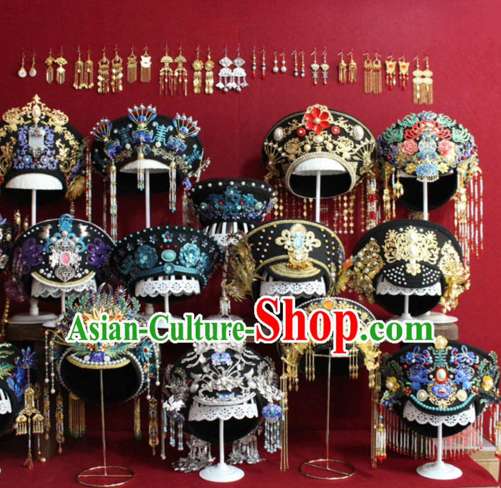 Ancient Chinese Handmade Crown Headwear Asian Imperial Hair Jewelries