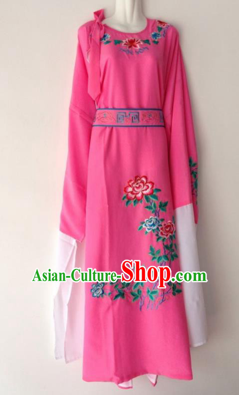 Traditional Chinese Huangmei Opera Niche Rosy Robe Ancient Gifted Scholar Costume for Men