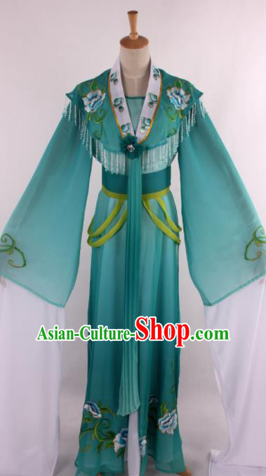 Chinese Traditional Opera Romance of the West Chamber Green Dress Ancient Peking Opera Nobility Lady Costume for Women