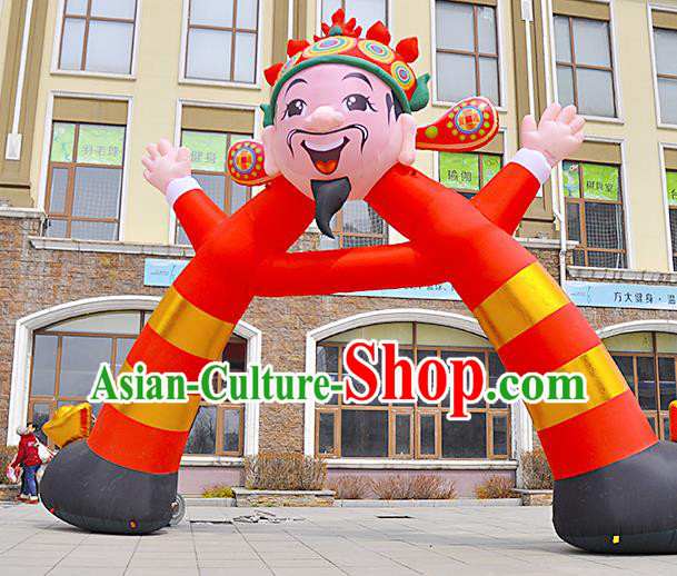 Large Chinese Inflatable God of Wealth Archway Product Models New Year Inflatable Arches