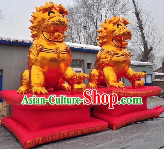 Large Chinese Moving Lion Inflatable Product Models New Year Inflatable Arches