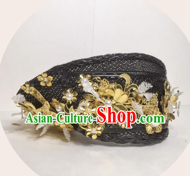 Chinese Handmade Qing Dynasty Court Queen Hat Phoenix Coronet Hat Ancient Empress Hair Accessories for Women
