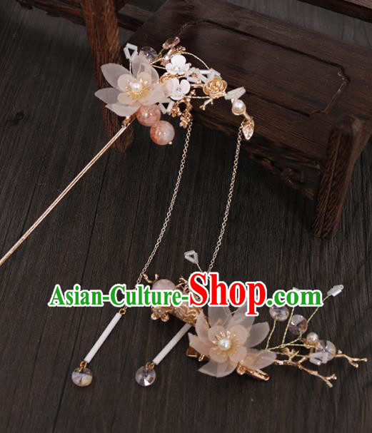 Traditional Chinese Hanfu Tassel Hairpin Hair Claw Handmade Ancient Princess Hair Accessories for Women