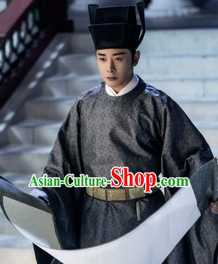 Chinese Ancient Drama Royal Nirvana Crown Prince Xiao Dingquan Replica Costumes and Headdress Complete Set