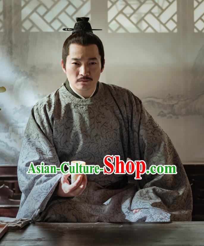 Chinese Ancient Song Dynasty Prime Minister Official Garment Clothing and Headwear Drama Serenade of Peaceful Joy Chancellor Yan Shu Apparels