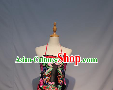 Chinese A Glimpse of the Beauty Folk Dance Outfits Traditional Fan Dance Stage Performance Costume for Women