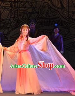 Chinese Shaoxing Opera Actress Sai Liya Dress Apparels and Headpieces The Love of Maritime Silk Road Yue Opera Young Lady Garment Costumes