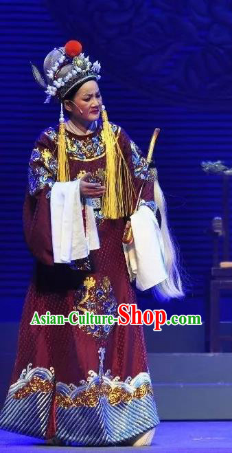 Palm Civet for Prince Chinese Yue Opera Court Eunuch Guo Huai Costumes and Headwear Shaoxing Opera Garment Apparels