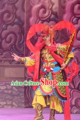 Legend of Love Chinese Ping Opera Heaven General Costumes and Headwear Pingju Opera Wusheng Apparels Clothing