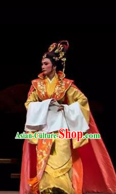 Chinese Shaoxing Opera Empress Yin Lihua Costumes and Hair Jewelry Changle Palace Yue Opera Garment Actress Queen Dress Apparels