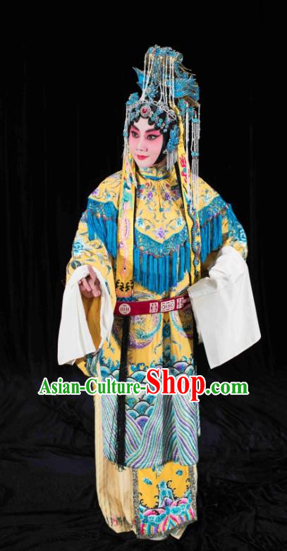 Chinese Beijing Opera Hua Tan Apparels Costumes and Headdress Xie Yaohuan Traditional Peking Opera Young Female Dress Actress Garment
