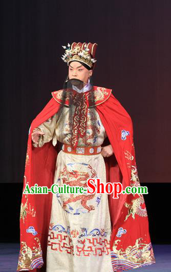Luo Yang Gong Chinese Peking Opera Monarch Garment Costumes and Headwear Beijing Opera Emperor Li Shimin Apparels Clothing